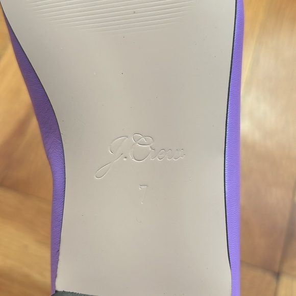 New Jcrew Zoe muted orchid/purple leather ballet flats - Picture 7 of 12